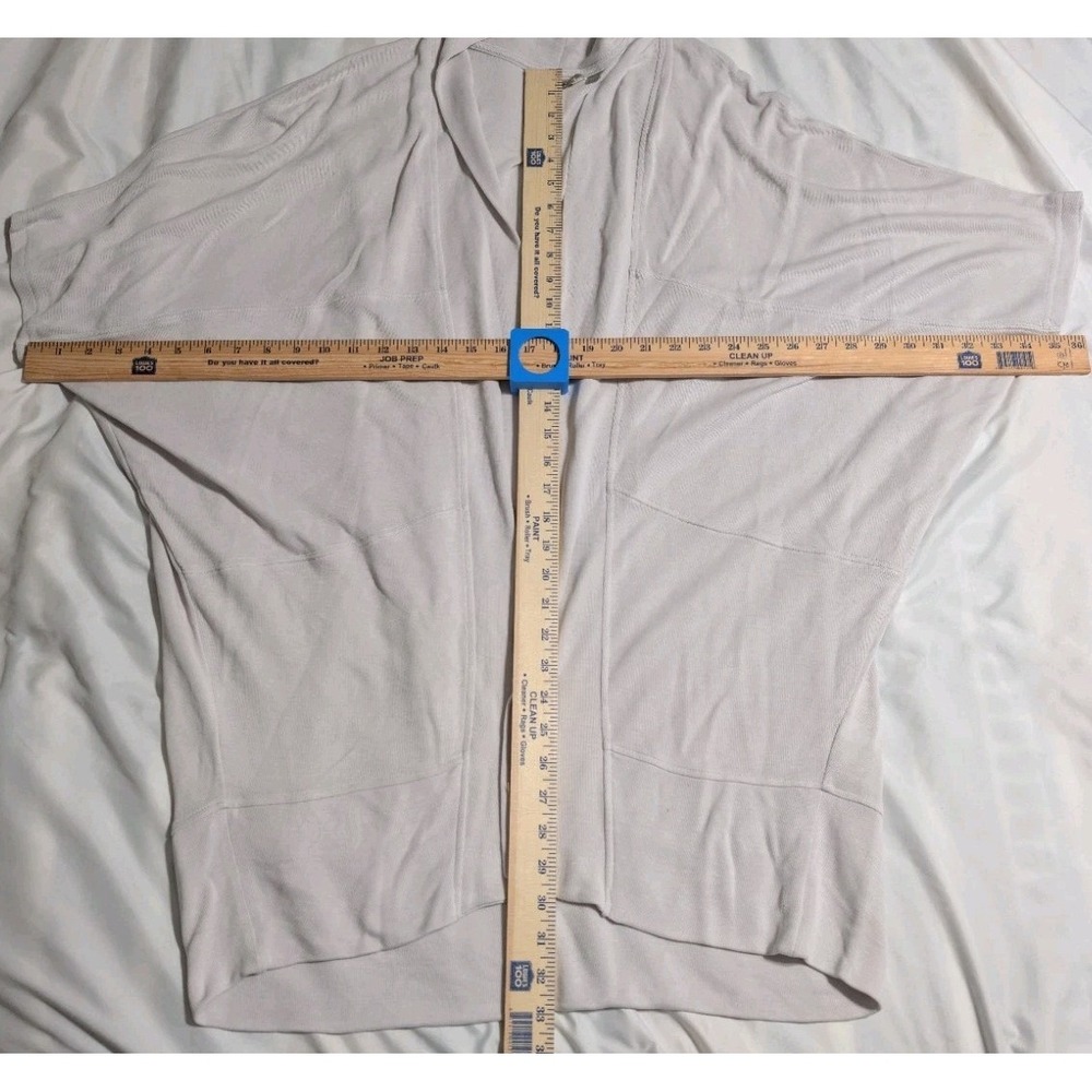 Athleta Womens LP Cream Open Front Wrap Cardigan Lightweight - Picture 5 of 7